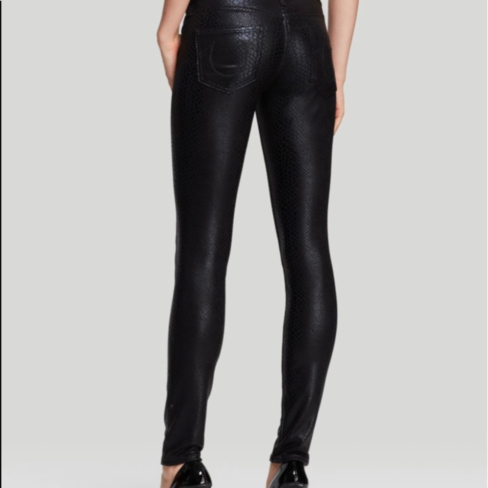True Religion Casey black snakeprint jeans